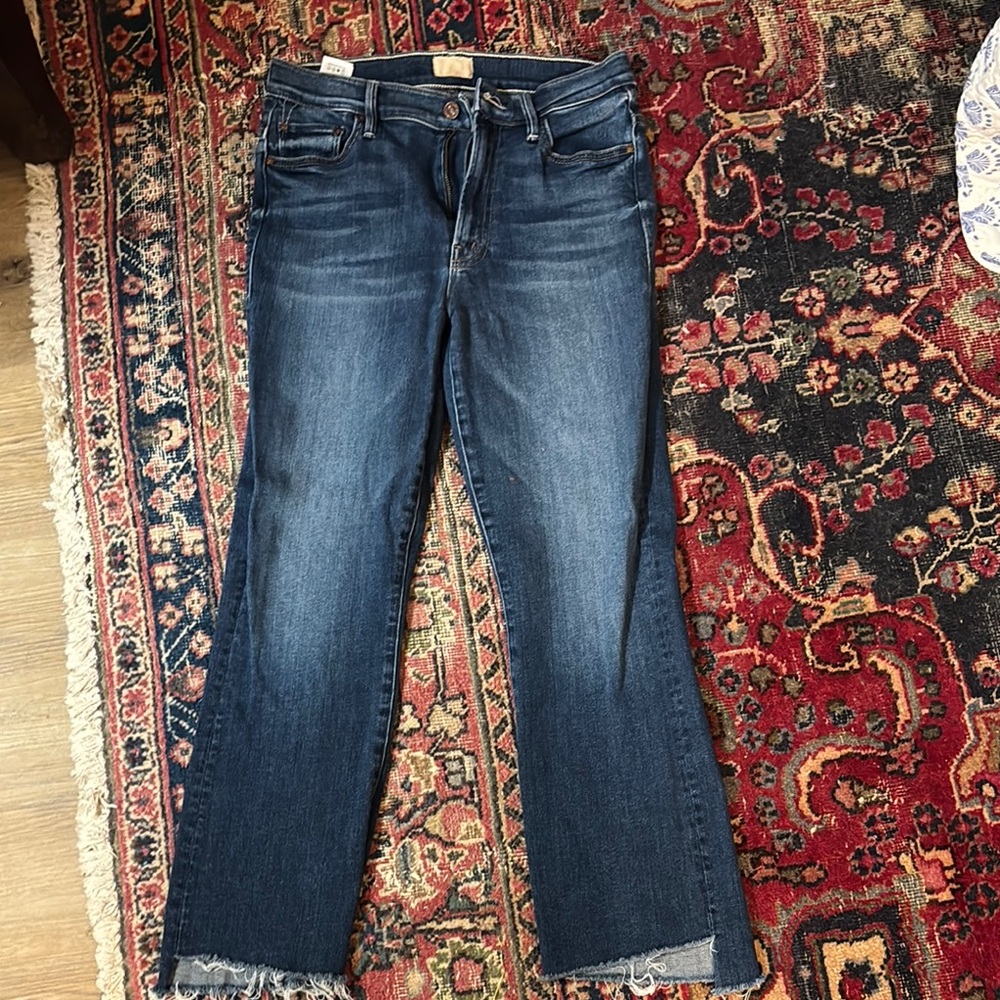 MOTHER Straight Leg Jeans Medium-Dark Wash